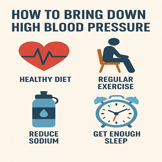 How to bring down high blood pressure