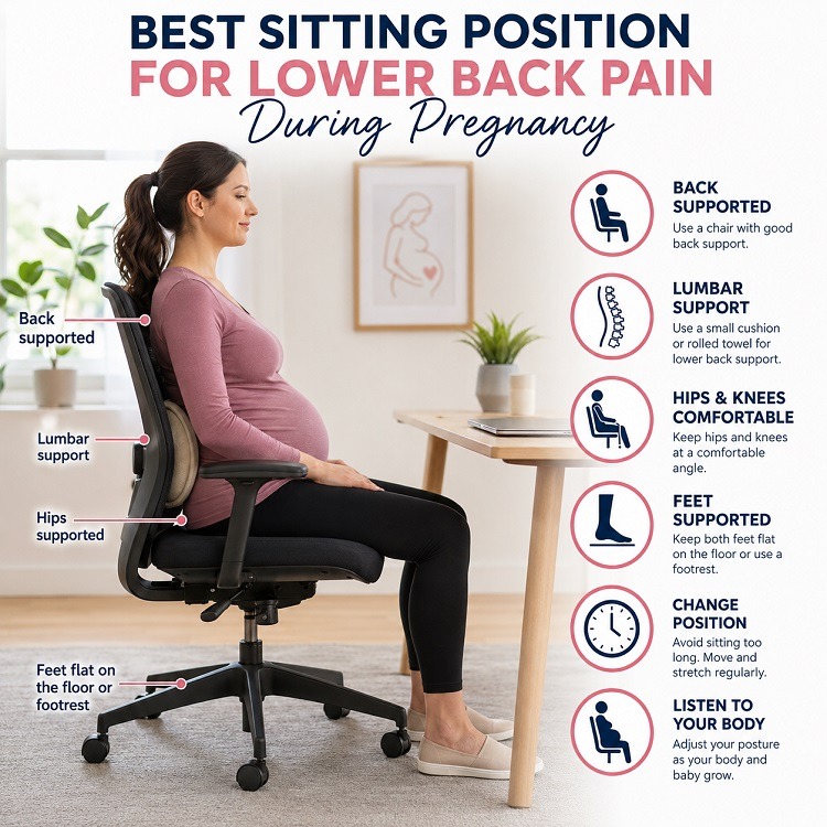 Best sitting position for lower back pain during pregnancy